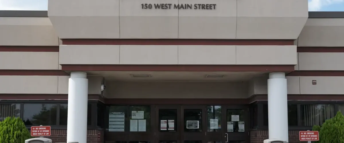 Court building for eviction cases in Long Island.